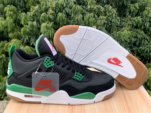 Men's Running weapon Air Jordan 4 Black/Green Shoes 0144 Men's Running weapon Air Jordan 4 Black/Green Shoes 0144
